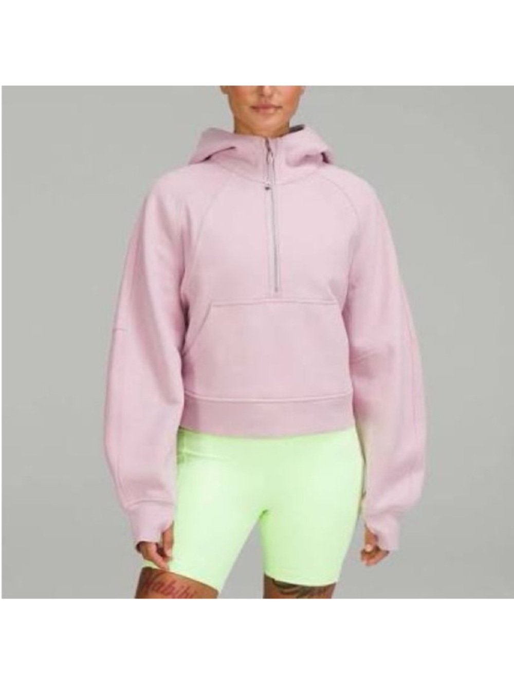Lululemon Scuba Oversized Half-Zip Hoodie Size XS/S Light Pink